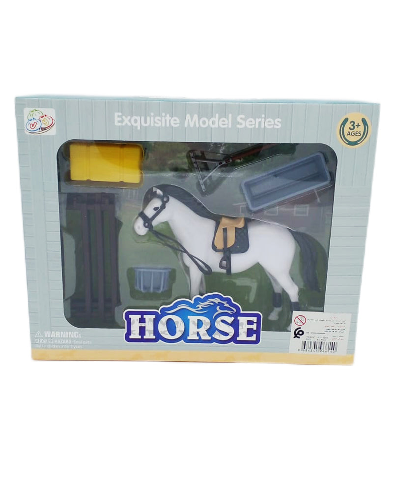 Horse with Supplements 3A+ - White