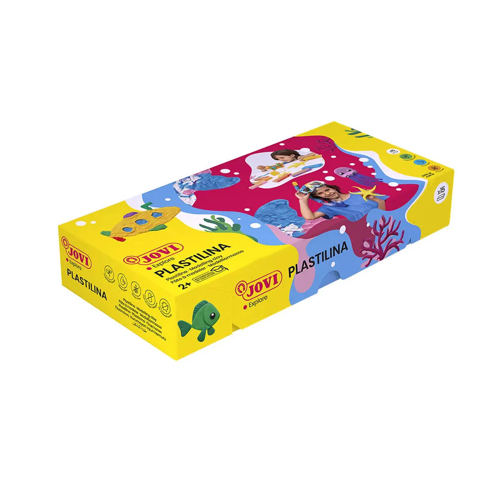 Jovi Boîte de 15 Pâtes à Modeler 150g - 5 Couleurs Assorties