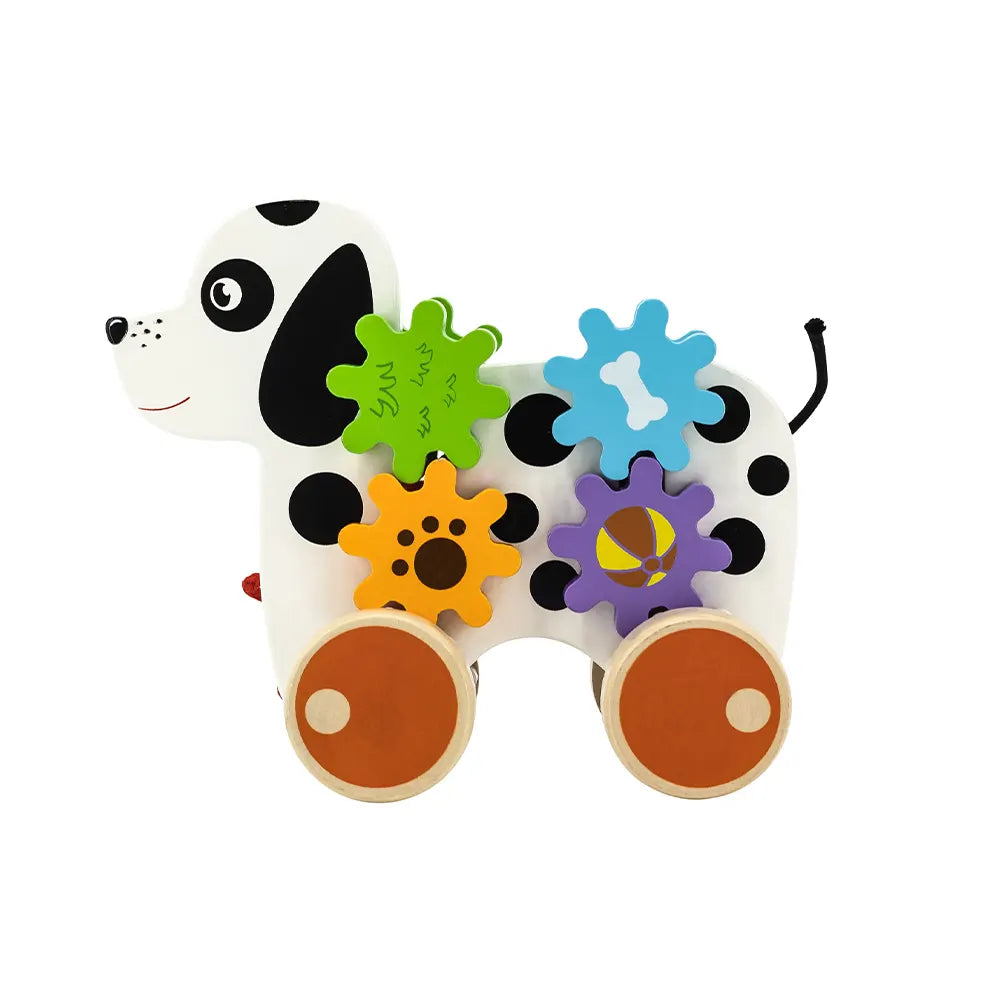 Viga Toys Chien à Tirer avec Engrenages 18M+