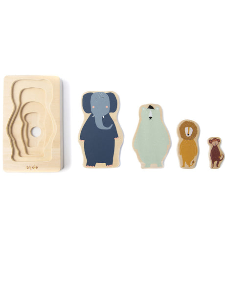 Trixie Puzzle 4 couches d'animaux en bois