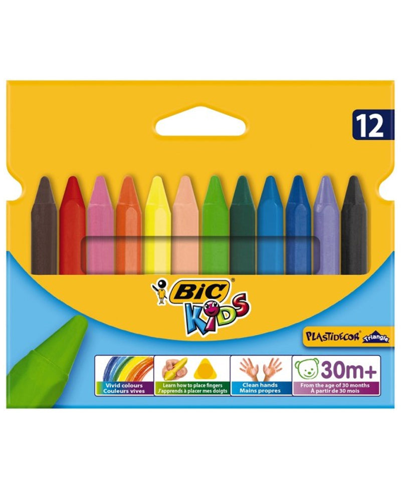 Box of 12 Plastidecor Bic Triangular Pencils