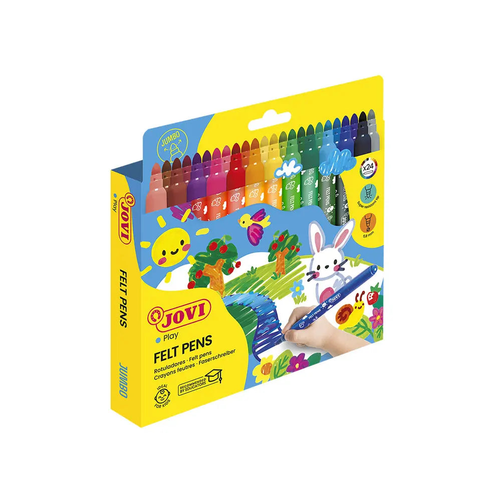 Jovi Boîte de 24 Feutres Lavables Maxi