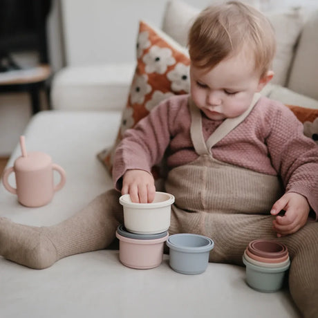 Mushie Jouet de Tasses Empilables 0M+