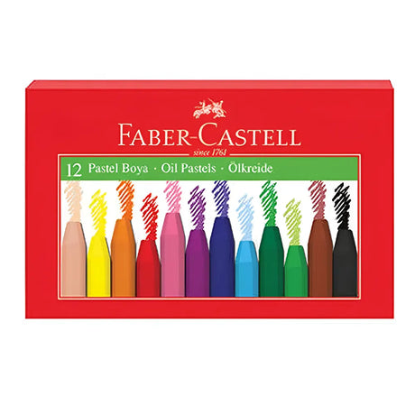 Faber-Castell Boîte de 12 Pastel à l’Huile Hexagonal