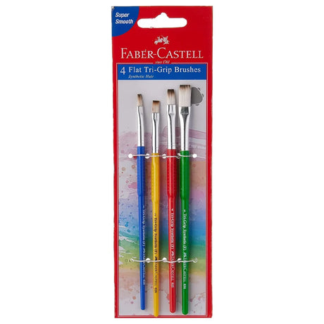 Faber-Castell Lot de 4 Pinceaux Tri-Grip Ronds
