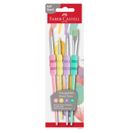 Faber-Castell Lot de 4 Pinceaux Soft Touch Pastel