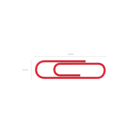 Erichkrause Plasticized paper clips 28mm - Pack of 100