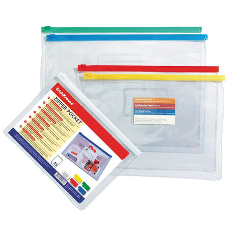 Erichkrause Enveloppe B6 Travel Poly Transparent à Fermeture