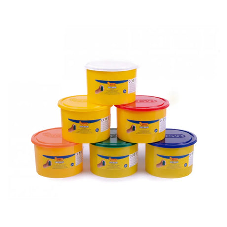 Jovi Pack de 6 Pots de 460g Pâte à Modeler Douce - Couleurs Basique