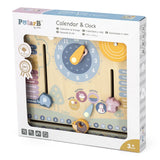 Viga Toys PolarB Mon Calendrier Horloge en Bois 3A+