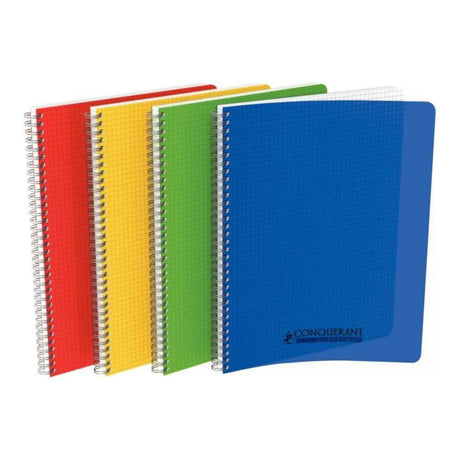 Cahier Conquérant Spirale A4, 100 pages 90g, Réglure Q5/5