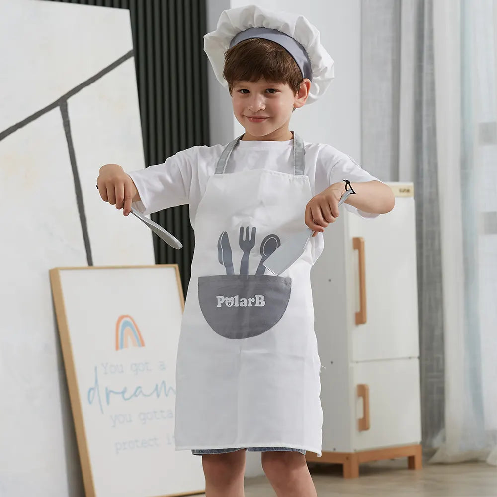 Viga Toys PolarB Petit Chef Uniforme & Chapeau Gris 3A+