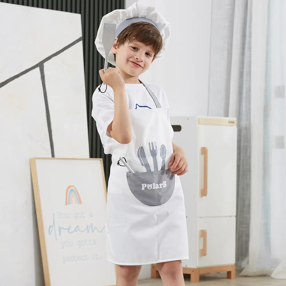 Viga Toys PolarB Petit Chef Uniforme & Chapeau Gris 3A+
