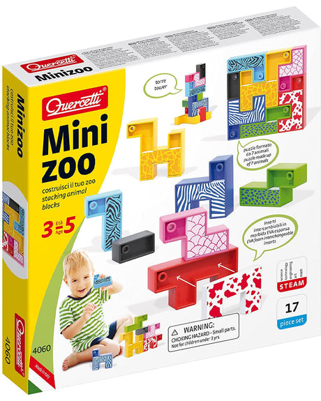 Jouet de construction Mini Zoo 17 pièces Quercetti - 3-5ans