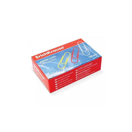 Erichkrause Plasticized paper clips 33mm - Pack of 100