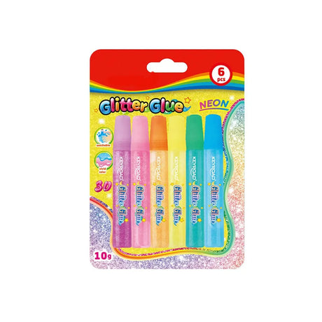 Mash Malow Ensemble de 6 colles néon (60 g au total)