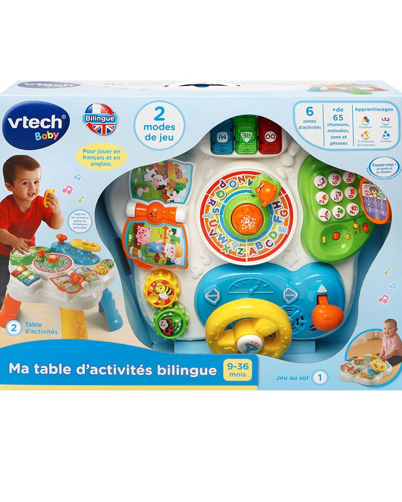 Vtech Ma table d'activités bilingue 9-36M