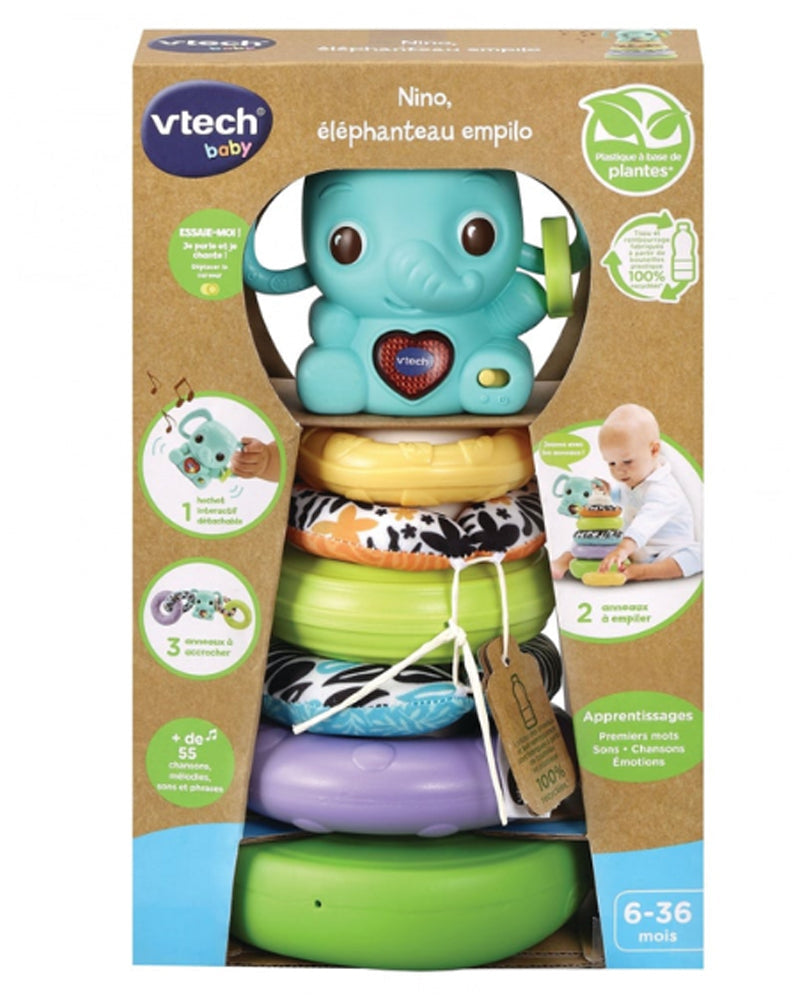 Vtech Nino, éléphanteau empilo 3en1 - 6-36M