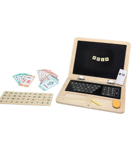 Kiokids Jouet Ordinateur Portable En Bois