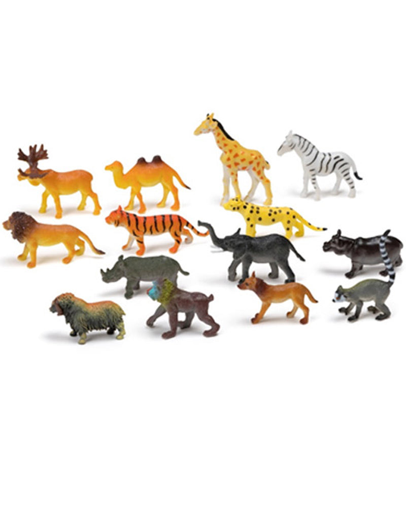 Eurekakids - Set of 14 wild animals 3 Years+