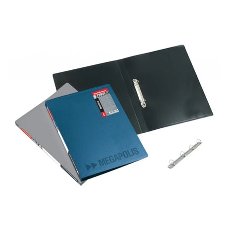 Erichkrause Classeur Économique A4 Poly 4 Anneaux 24mm Megapolis - Noir