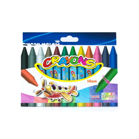 Mash Malow Boite De 12 Crayons De Couleur Cire 