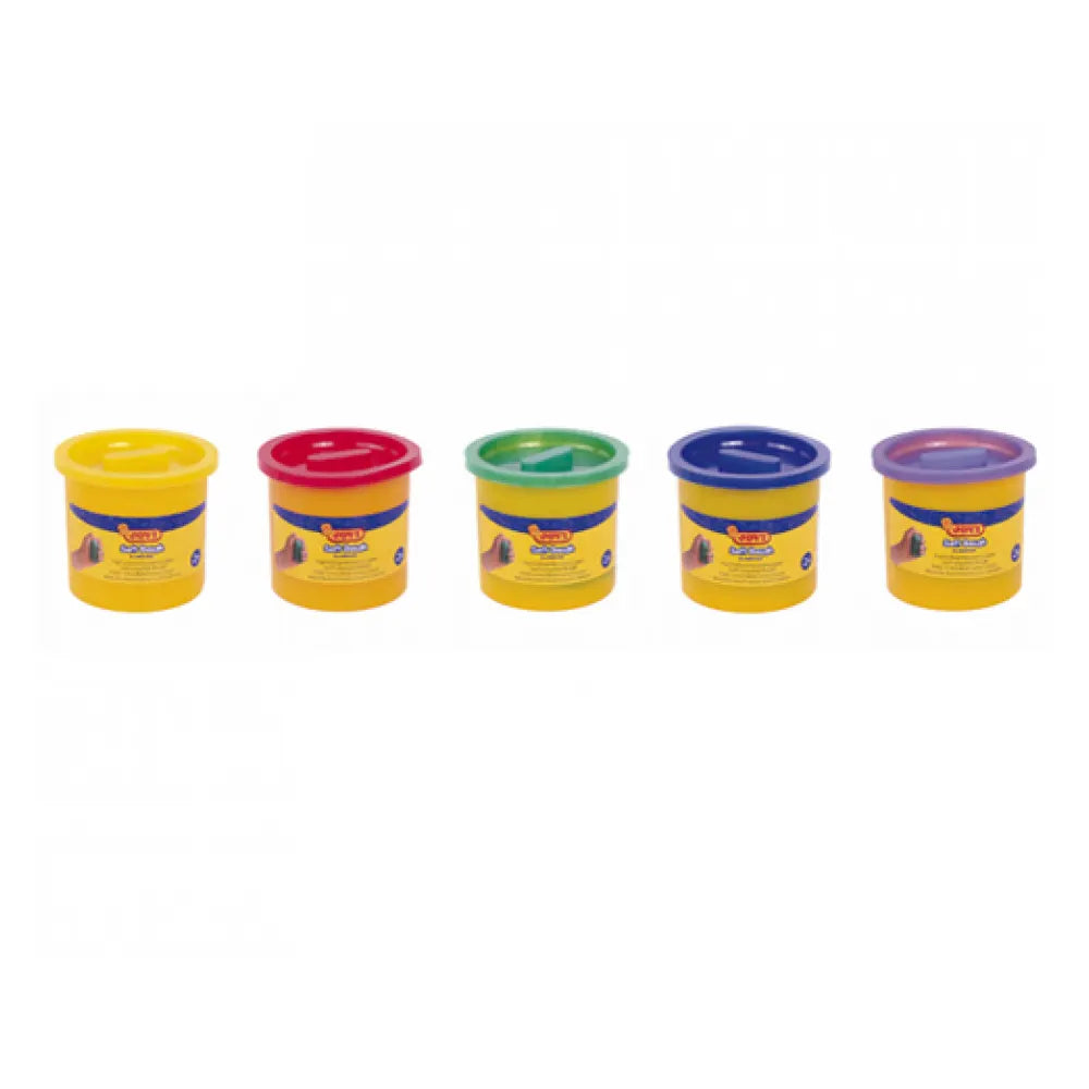 Jovi Pack de 5 Pots de 110g Pâte à Modeler Douce - Couleurs Assorties