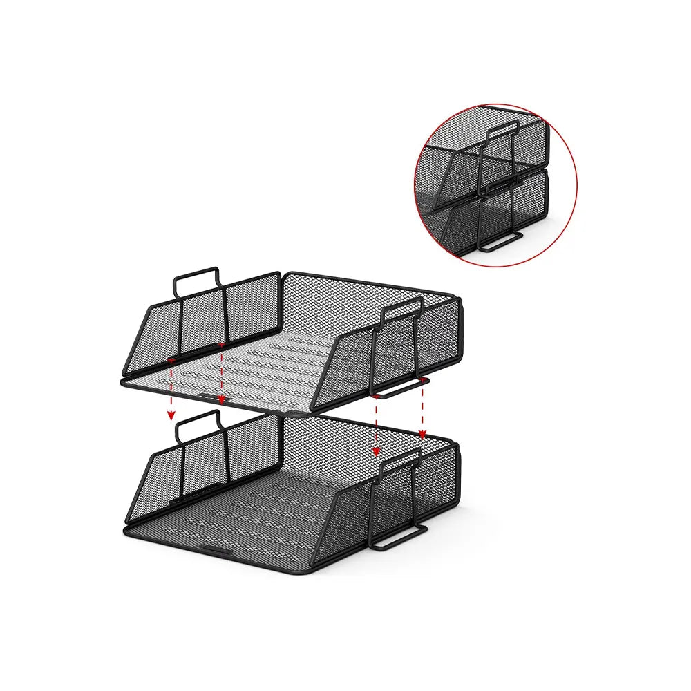 Erichkrause Metal Mail Basket - Black