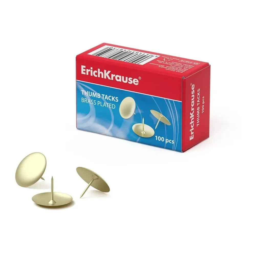 Erichkrause Metal Push Pins - Pack of 100