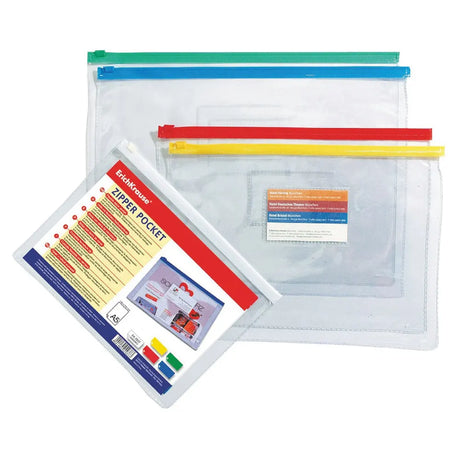 Erichkrause Enveloppe B5 Travel Poly Transparent Fizzy à Fermeture