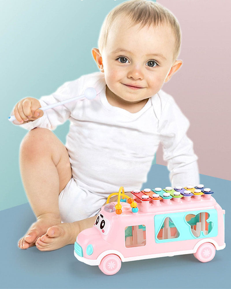 Huanger Bus pour enfants musiciens 18M+ - Rose