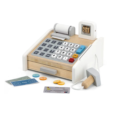 Viga Toys Caisse Enregistreuse Gris & Blanc 3A+