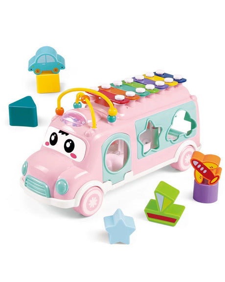 Huanger Bus pour enfants musiciens 18M+ - Rose