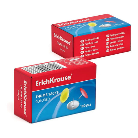 Erichkrause Colored Push Pins - Pack of 100