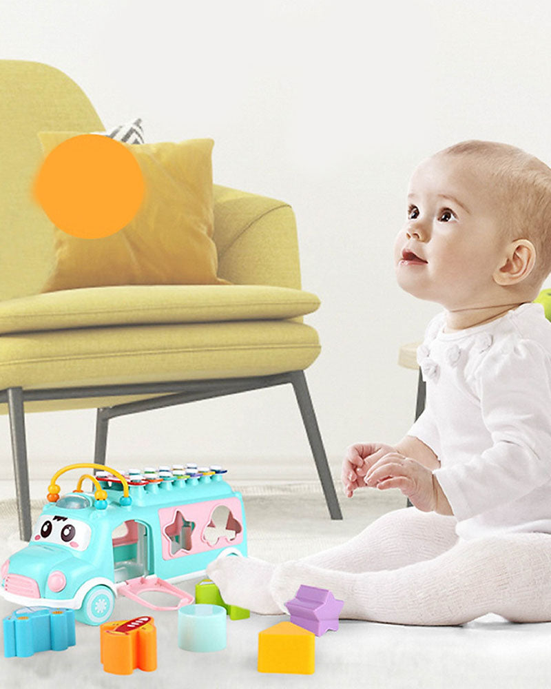 Huanger Bus pour enfants musiciens 18M+ - Bleu