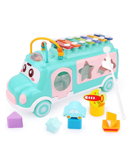 Huanger Bus pour enfants musiciens 18M+ - Bleu