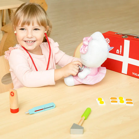 Viga Toys Wooden Medical Kit for Doctor 3A+