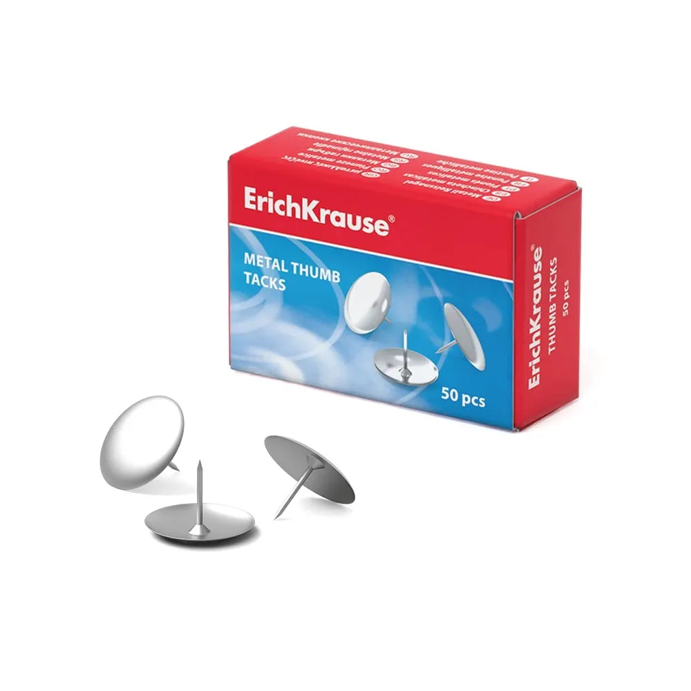 Erichkrause Metal Push Pins - Pack of 50