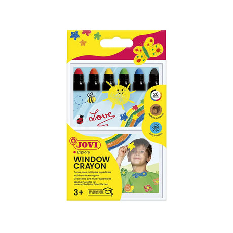 Jovi Boîte de 6 Crayons de Cire Multi-Surfaces 
