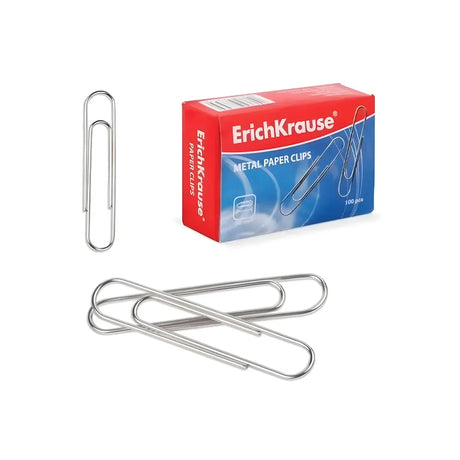 Erichkrause Metal Paper Clips 33mm - Pack of 100