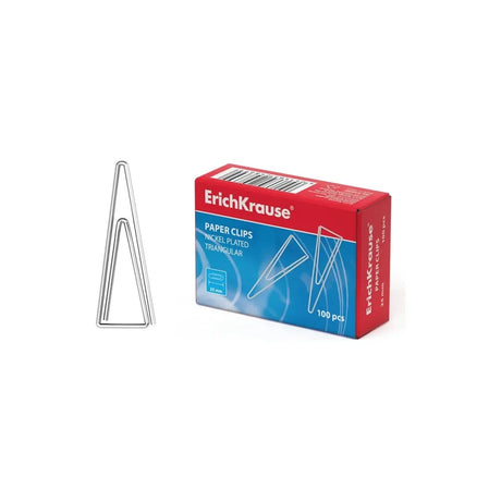 Erichkrause Metal Paper Clips 25mm Triangle - Pack of 100