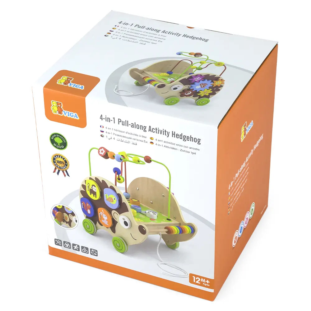 Viga Toys Hérisson D'activité à Tirer 4 En 1 12M+
