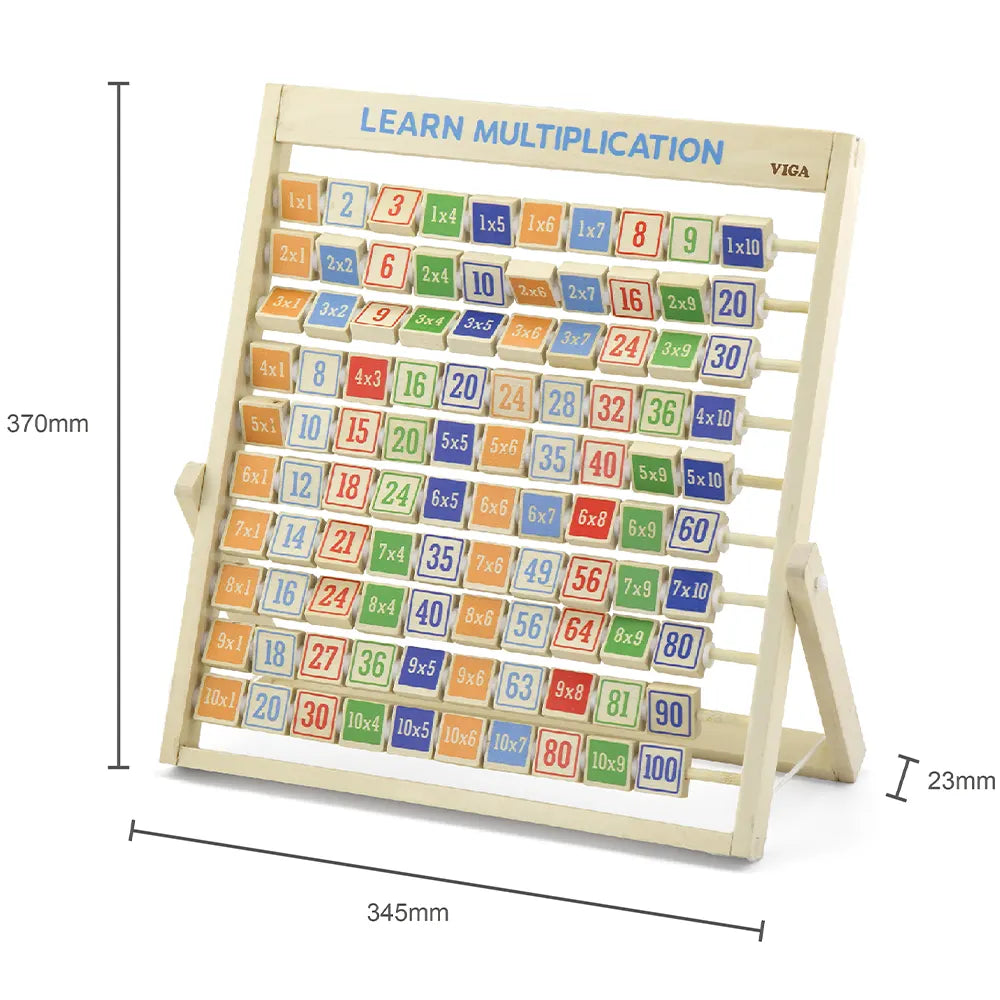 Viga Toys Table d'Apprentissage de Multiplication 3A+