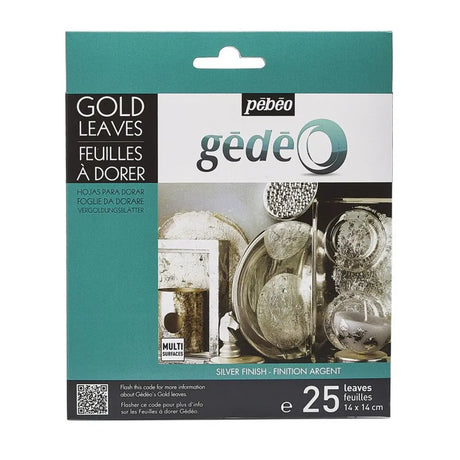 Pebeo Feuilles A Dorer Argent 25 Feuilles