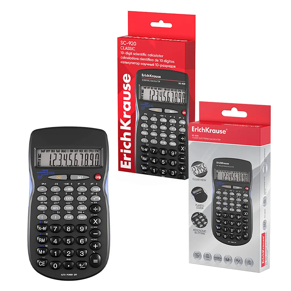 Erichkrause Calculatrice Scientifique 10-Digit PC-920