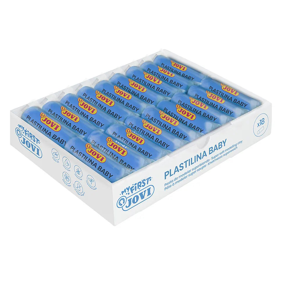 Jovi Boite De 18 Pains De Pate a Modeler Super Souple Baby 38g Bleu