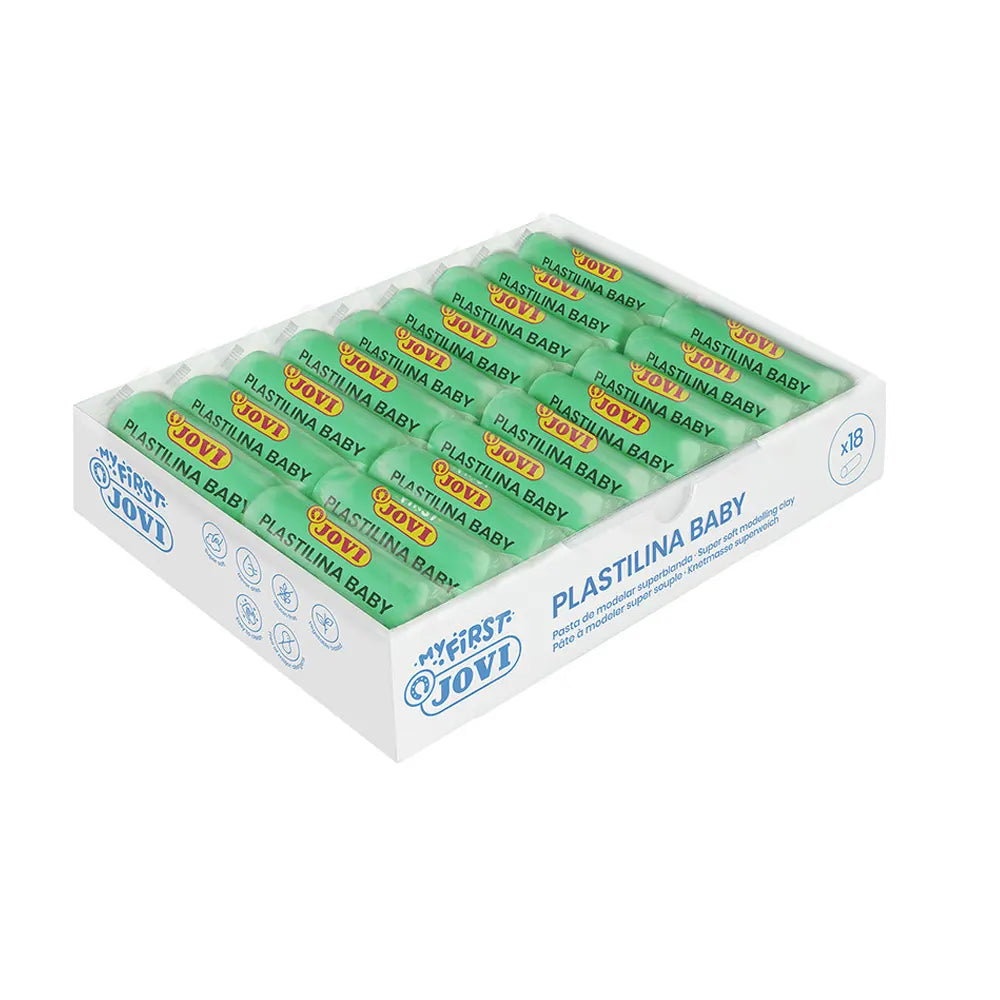 Jovi Boite de 18 Pains de Pate a Modeler Super Souple Baby 38g Vert