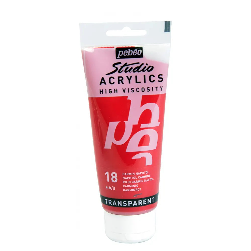 Pebeo Acry Stud 100 ml N°18 Carmin Naphtol