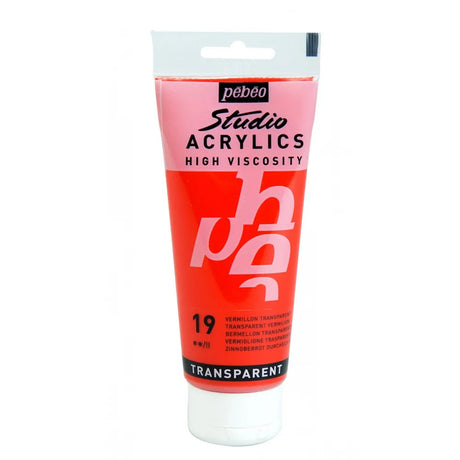 Pebeo Acry Stud 100 ml N°19 Vermillon Transparent 
