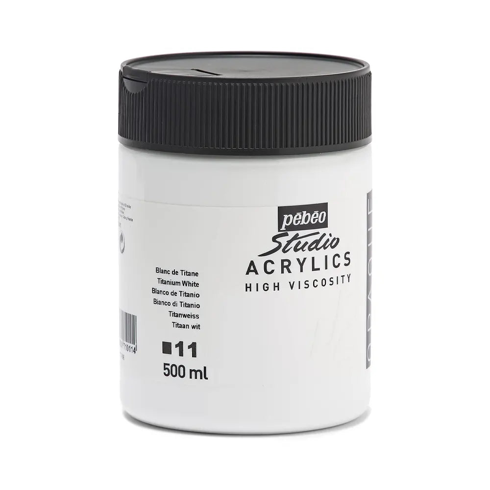 Pebeo Acry Stud N°11 Blanc de Titane - 500 ml